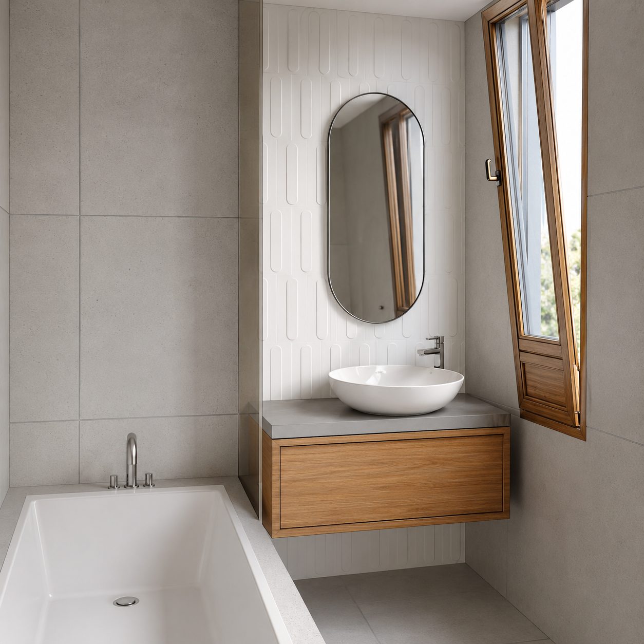 Maison d'architecte, Maisons-Laffitte — salle de bain